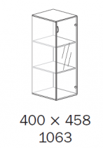 ALFA 500 Skříň 400x458x1063 Dveře sklo pravé<!----