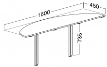 ALFA 100 Přísed 1600x450x25, Divoká hruška