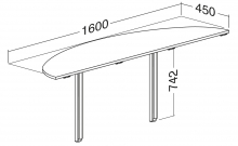 ALFA 200 Přísed 1600x450x25, Divoká hruška