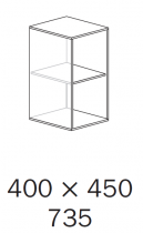 ALFA 500 Skříň 400x450x735, Divoká hruška